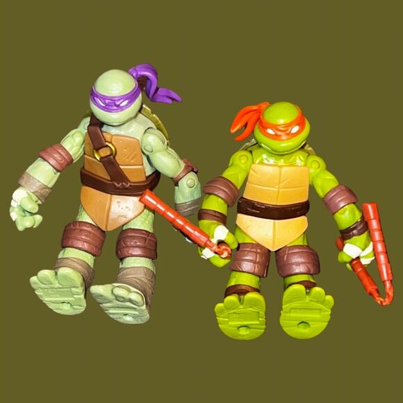 TMNT 2012 TNT Battle Shell Donatello & Michelangelo Action Figures - Picture 5 of 6